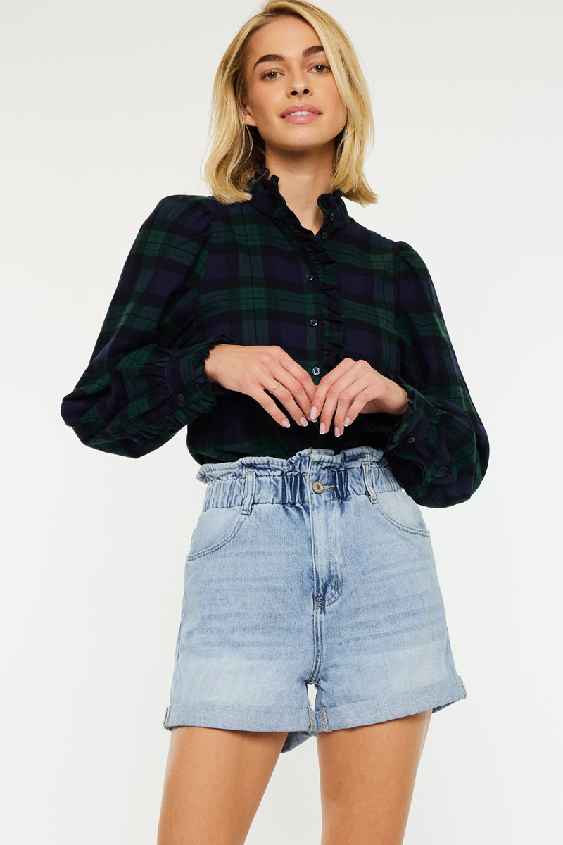 Izzie Paperbag Ultra High Rise Shorts | Kancan USA