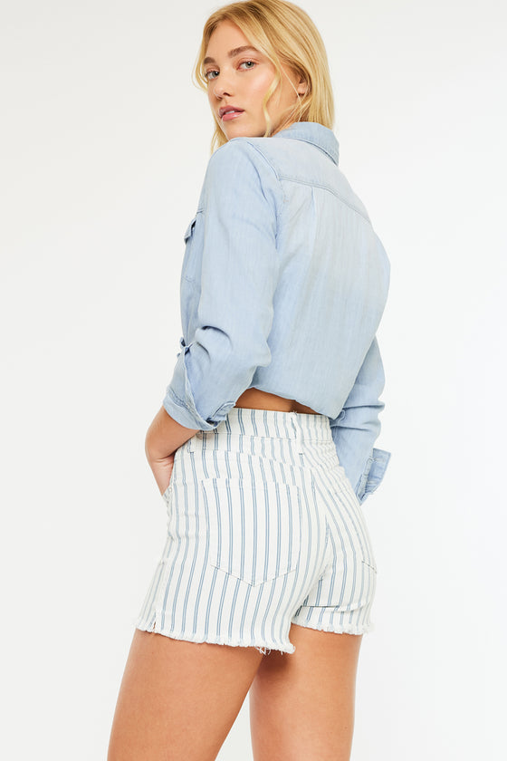 Sue High Rise Button Up Shorts