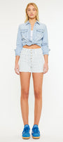 Sue High Rise Button Up Shorts - Official Kancan USA
