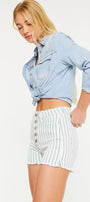 Sue High Rise Button Up Shorts - Official Kancan USA