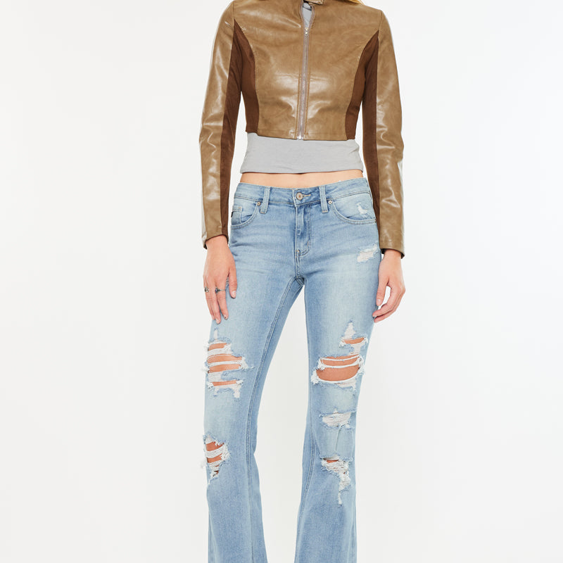 Tara Mid Rise Flare Jeans - Official Kancan USA