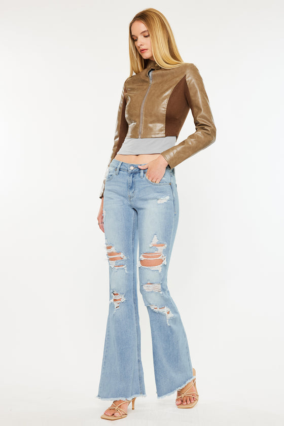Tara Mid Rise Flare Jeans - Official Kancan USA