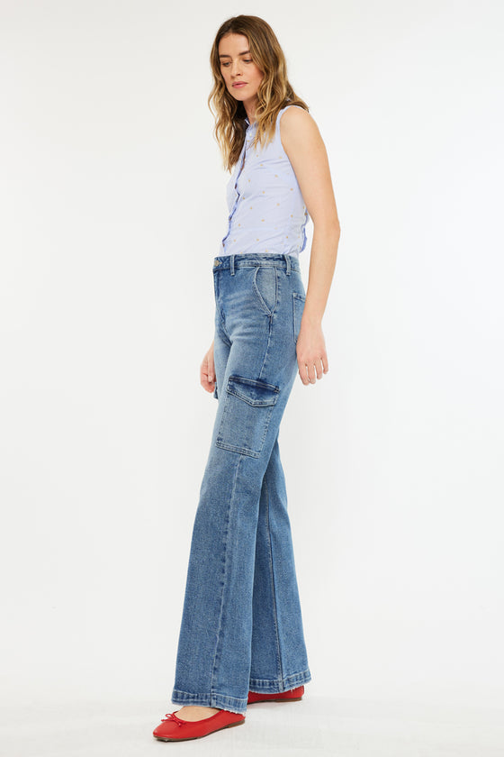 Aspen High Rise Wide Flare Jeans - Official Kancan USA