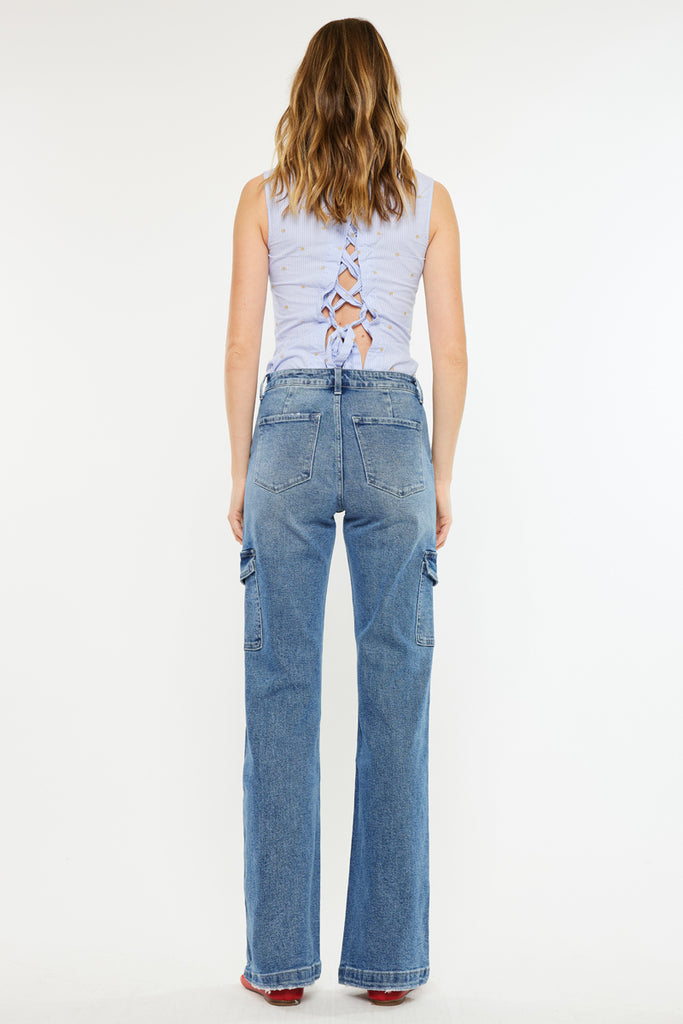 Aspen High Rise Wide Flare Jeans – Trendy Statement Fit | Kancan USA