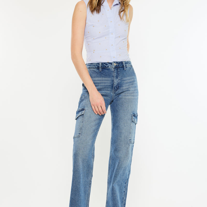 Aspen High Rise Wide Flare Jeans - Official Kancan USA