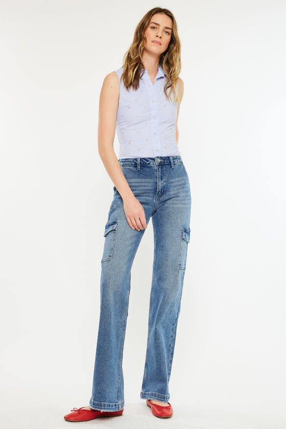 Aspen High Rise Wide Flare Jeans - Official Kancan USA