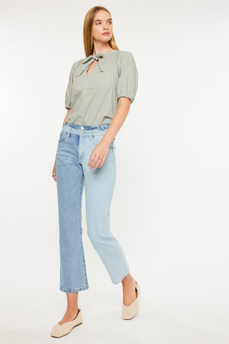 Pearl High Rise Straight Leg  Jeans - Official Kancan USA