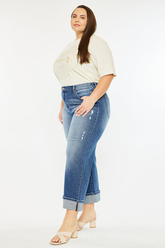 Conie High Rise Wide Leg Jeans (Plus Size) - Official Kancan USA