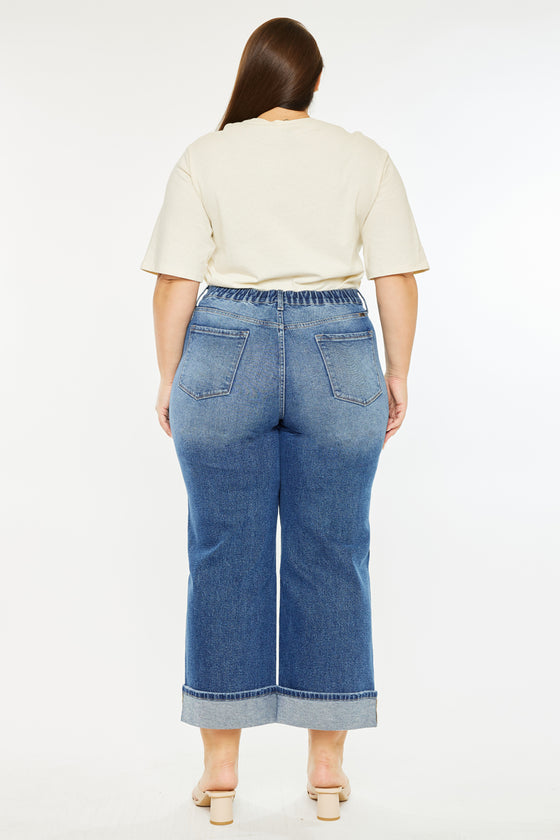 Conie High Rise Wide Leg Jeans (Plus Size) - Official Kancan USA
