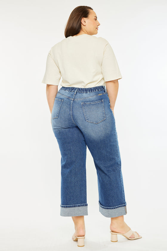 Conie High Rise Wide Leg Jeans (Plus Size) - Official Kancan USA