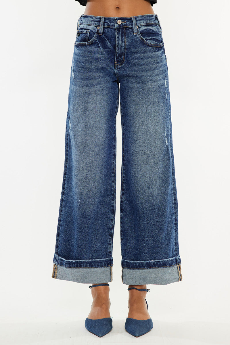 Sally High Rise Wide Leg Jeans - Official Kancan USA