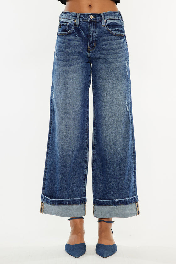 Sally High Rise Wide Leg Jeans - Official Kancan USA