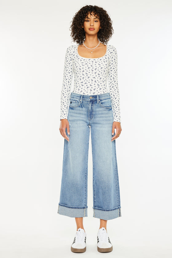 Sally High Rise Wide Leg Jeans - Official Kancan USA