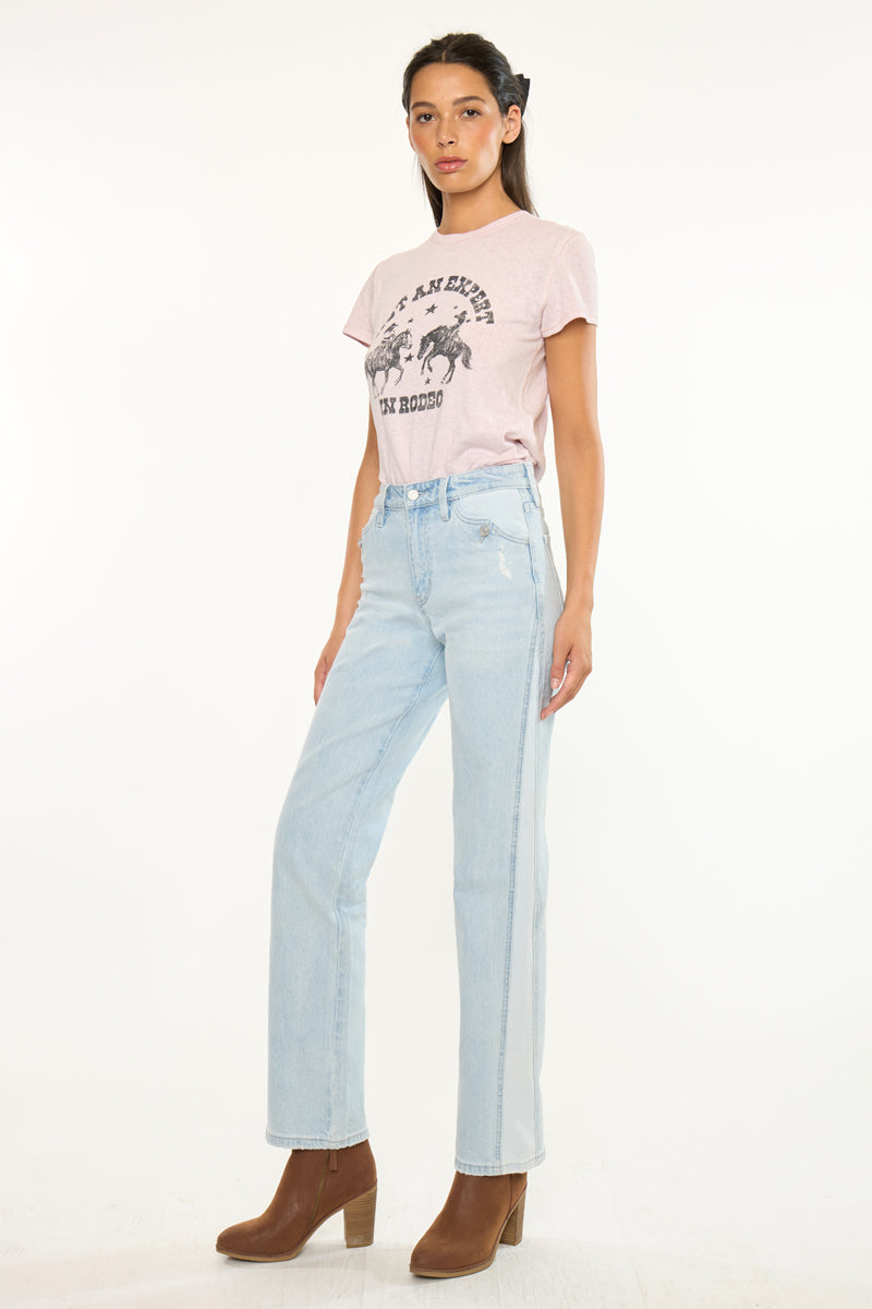 Maple High Rise Straight Leg Jeans