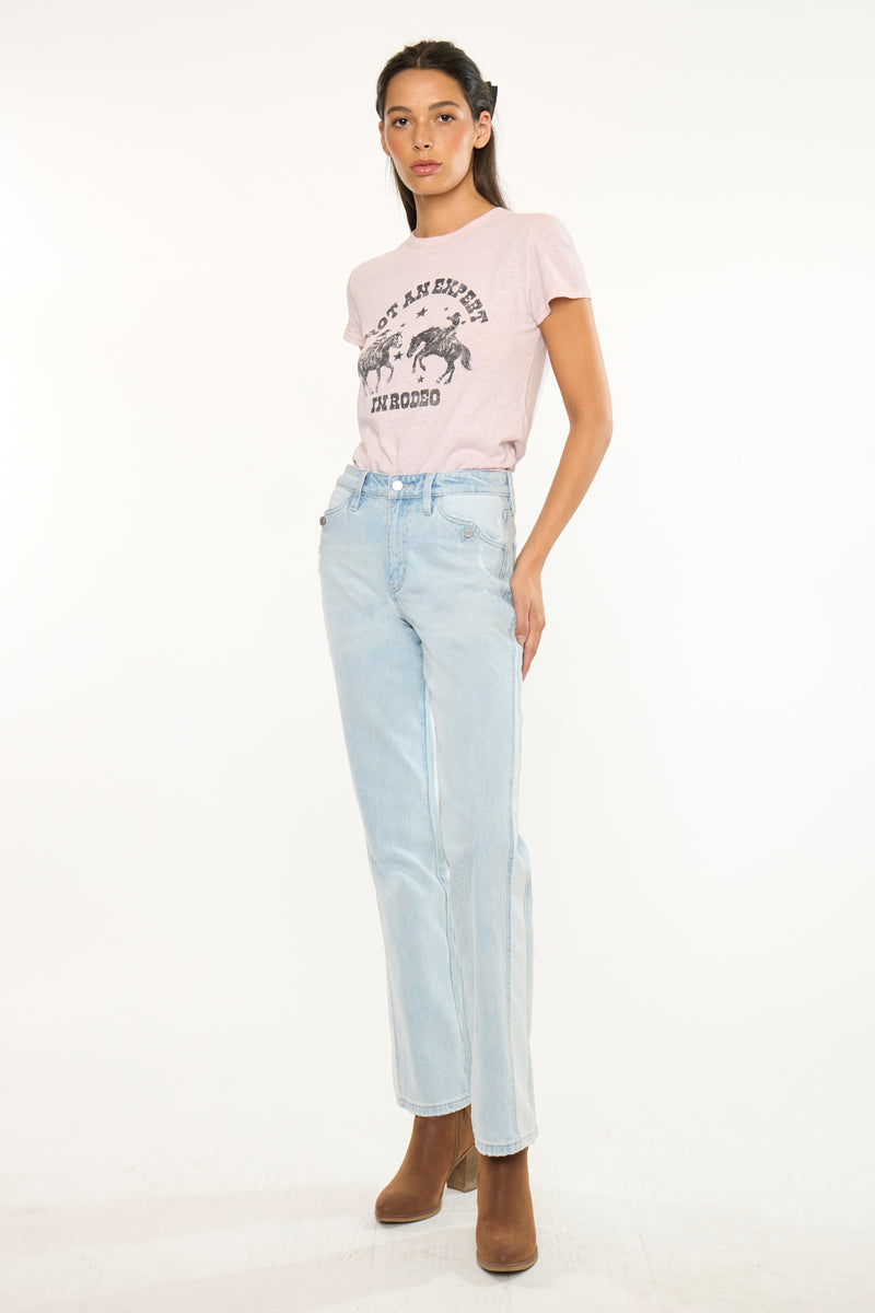 Maple High Rise Straight Leg Jeans