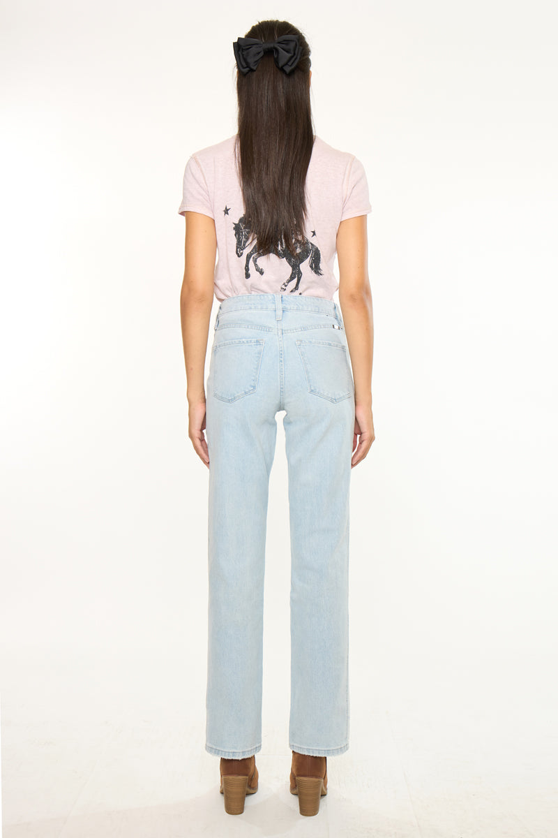 Maple High Rise Straight Leg Jeans