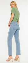 Evelyn  Mid Rise Slim Straight Leg Jeans - Official Kancan USA