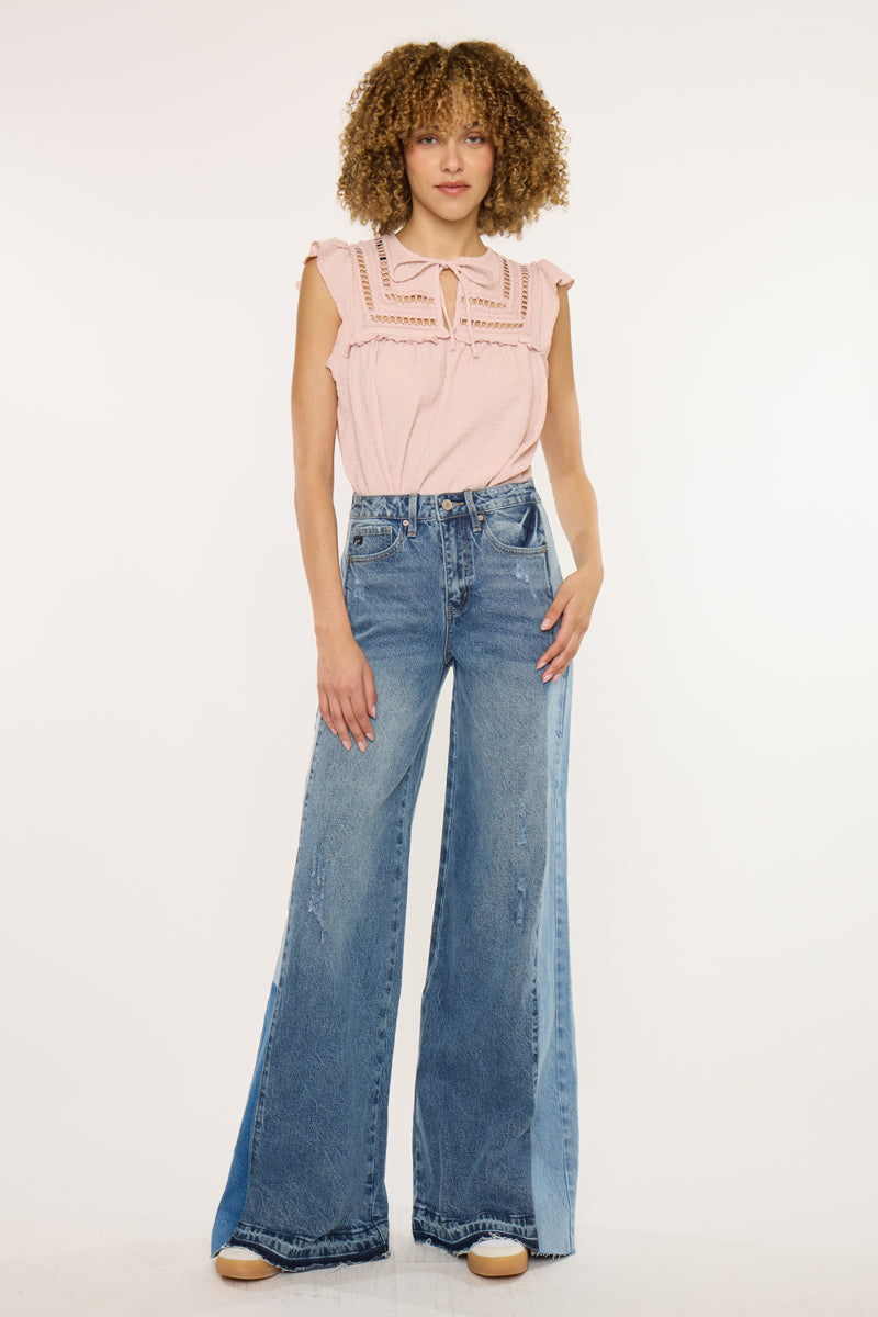 Clover High Rise Wide Leg Jeans