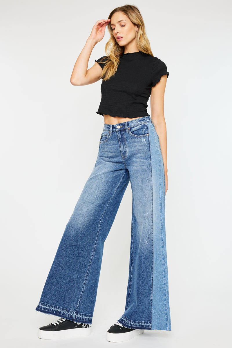 Clover High Rise Wide Leg Jeans – Kancan USA