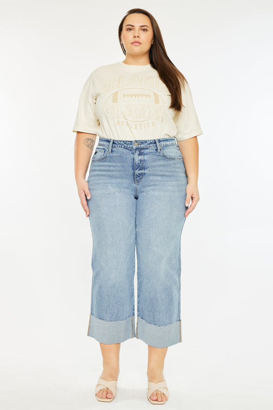 Jennie 90's Cropped Wide Leg Jeans (Plus Size) - Official Kancan USA