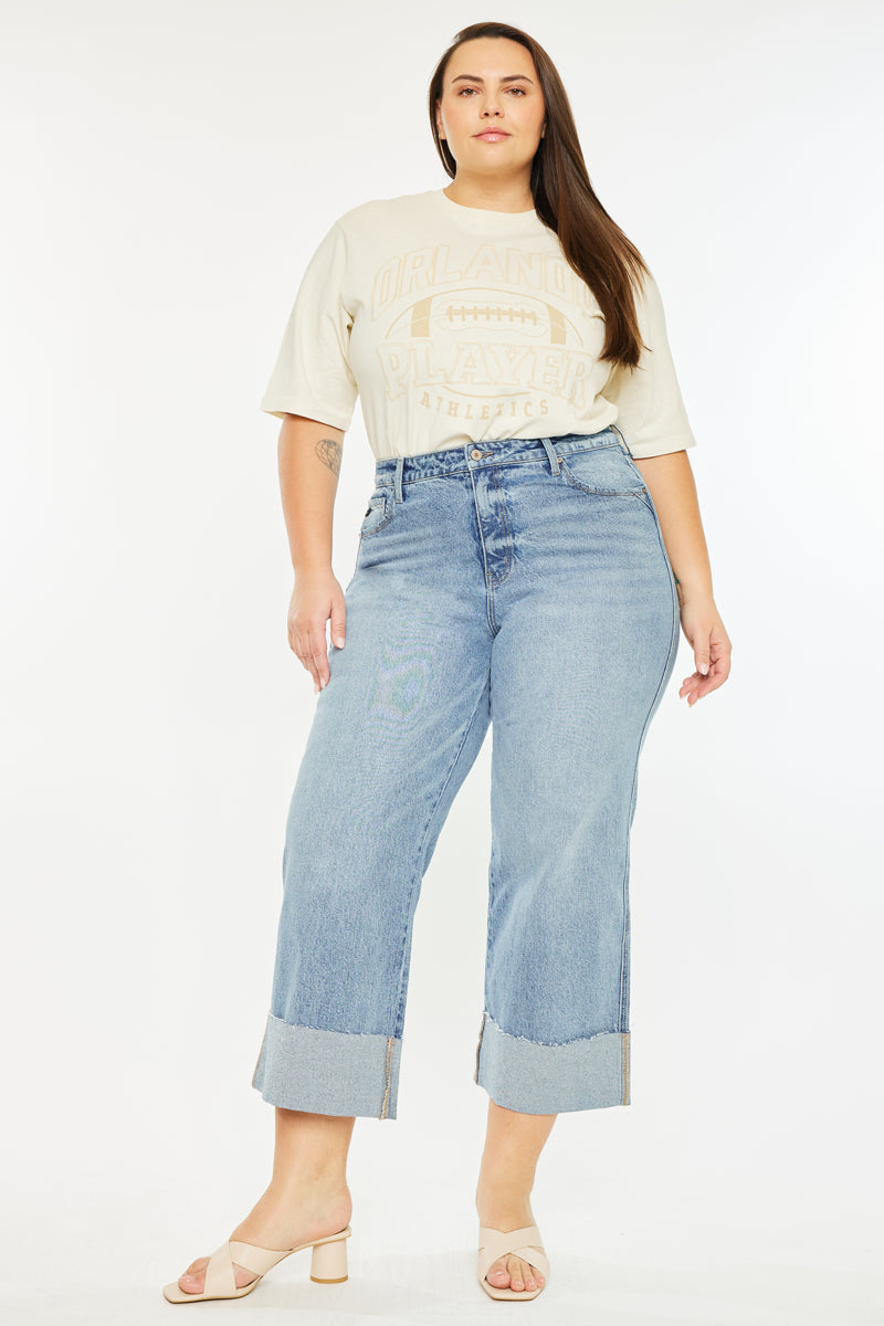 Jennie 90's Crop Wide (Plus Size) | Kancan USA