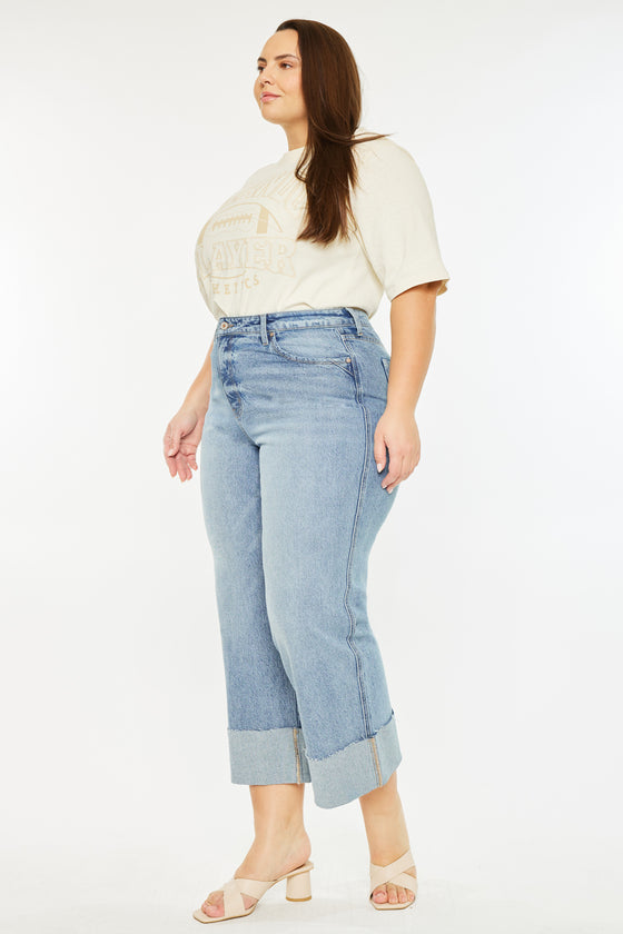 Jennie 90's Cropped Wide Leg Jeans (Plus Size) - Official Kancan USA