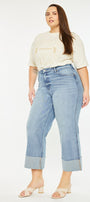 Jennie 90's Cropped Wide Leg Jeans (Plus Size) - Official Kancan USA
