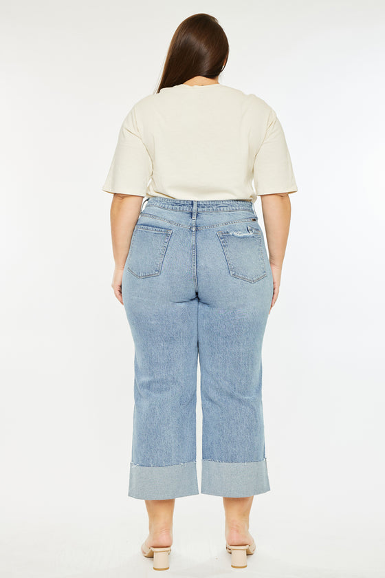 Jennie 90's Cropped Wide Leg Jeans (Plus Size) - Official Kancan USA