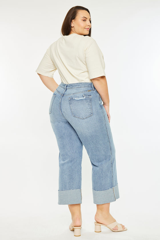 Jennie 90's Cropped Wide Leg Jeans (Plus Size) - Official Kancan USA