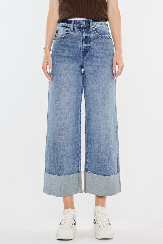 Alfie 90's Cropped  Wide Leg Jeans - Official Kancan USA