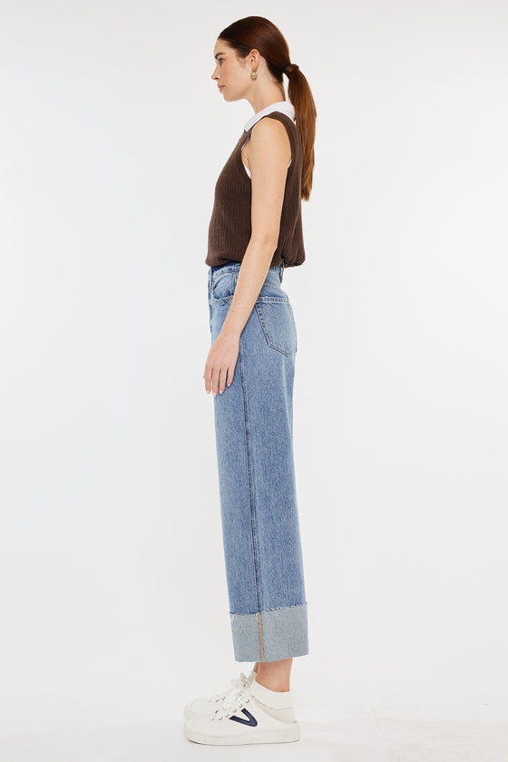 Alfie 90's Cropped  Wide Leg Jeans - Official Kancan USA