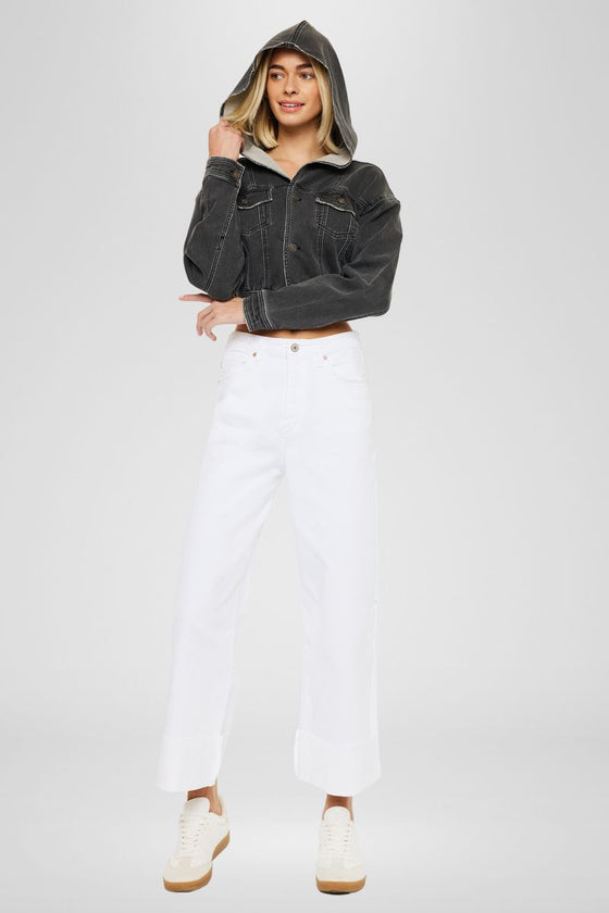 Alfie 90's Cropped  Wide Leg Jeans - Official Kancan USA