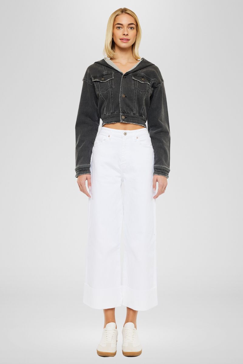 Alfie 90's Cropped  Wide Leg Jeans - Official Kancan USA