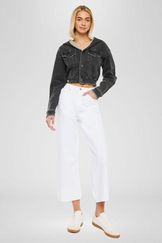 Alfie 90's Cropped  Wide Leg Jeans - Official Kancan USA