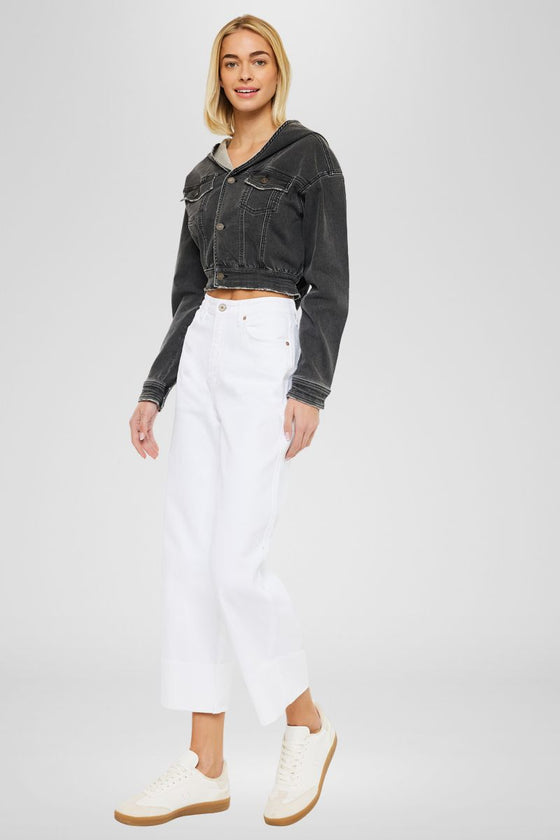 Alfie 90's Cropped  Wide Leg Jeans - Official Kancan USA