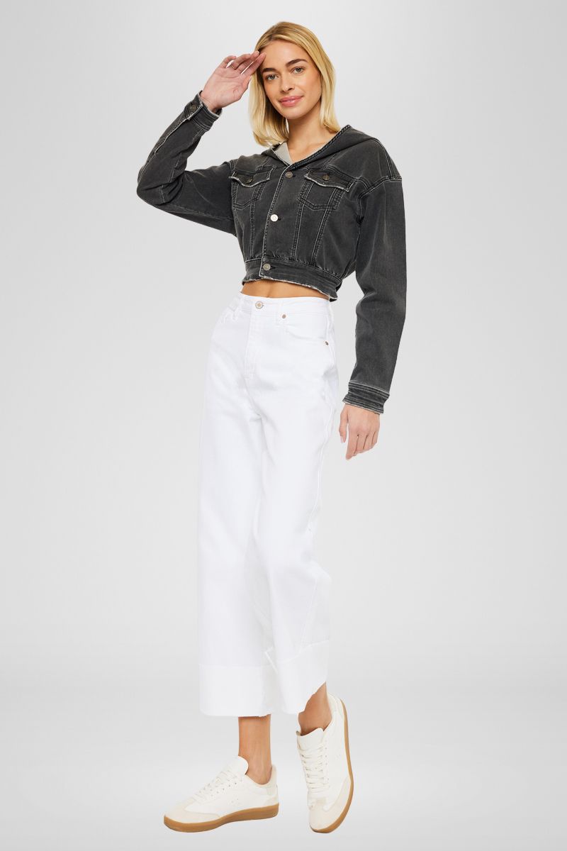Alfie 90's Cropped Wide Leg Jeans – Kancan USA