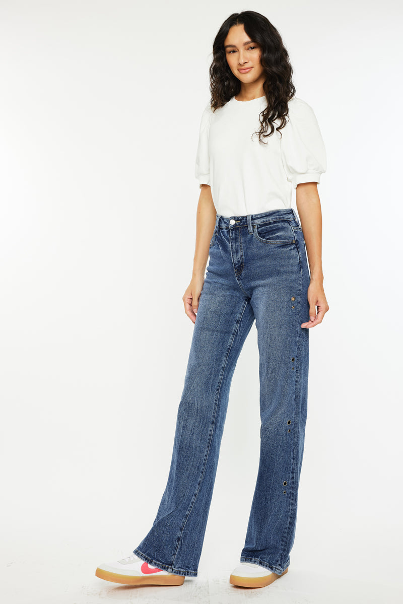 Hailey High Rise 90's Flare Jeans – Retro Fit – Kancan USA