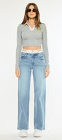 Caitlin High Rise Wide Leg Jeans - Official Kancan USA