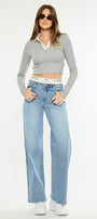 Caitlin High Rise Wide Leg Jeans - Official Kancan USA
