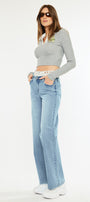 Caitlin High Rise Wide Leg Jeans - Official Kancan USA