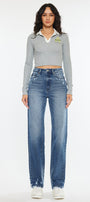 Viviana High Rise 90's Straight Leg Jeans - Official Kancan USA