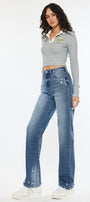 Viviana High Rise 90's Straight Leg Jeans - Official Kancan USA