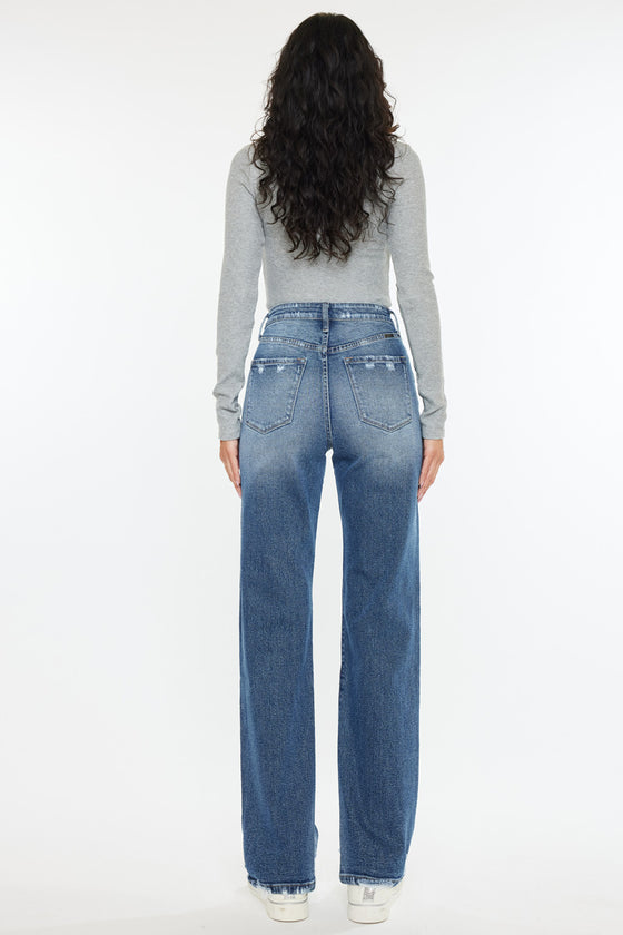 Viviana High Rise 90's Straight Leg Jeans - Official Kancan USA