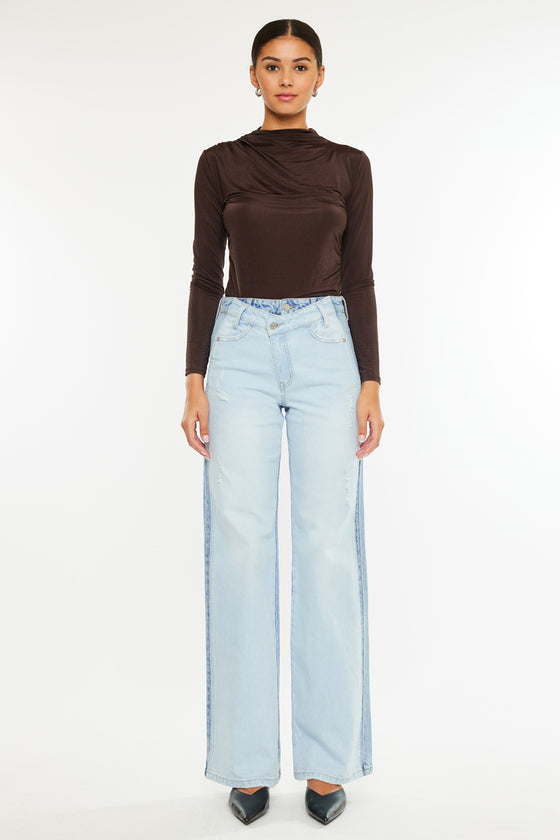 Clara High Rise Wide Leg Jeans - Official Kancan USA