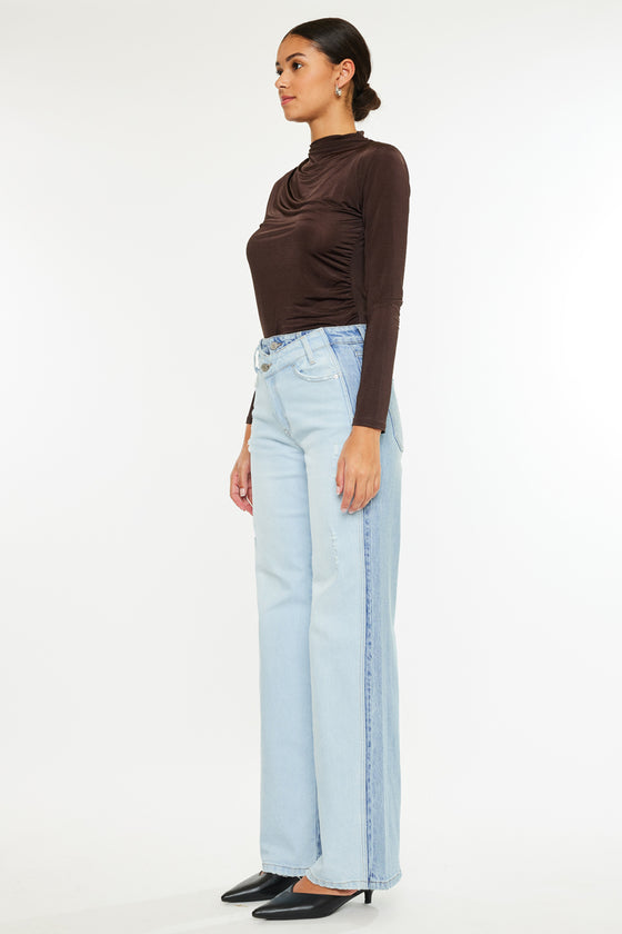 Clara High Rise Wide Leg Jeans - Official Kancan USA
