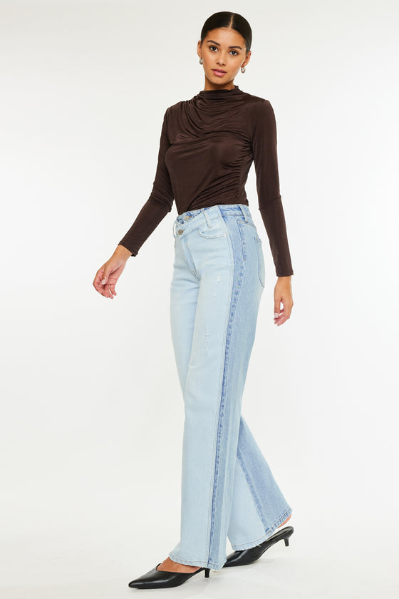 Clara High Rise Wide Leg Jeans - Official Kancan USA
