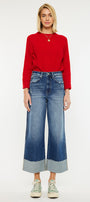 Lynn 90's Cropped Wide Leg Jeans - Official Kancan USA