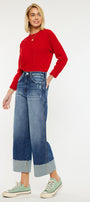Lynn 90's Cropped Wide Leg Jeans - Official Kancan USA