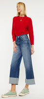 Lynn 90's Cropped Wide Leg Jeans - Official Kancan USA