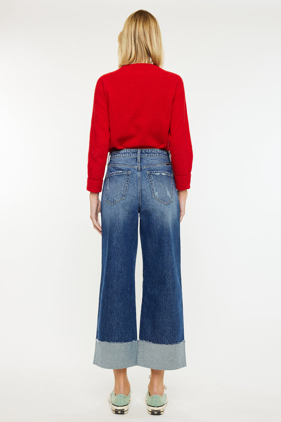 Lynn 90's Cropped Wide Leg Jeans - Official Kancan USA